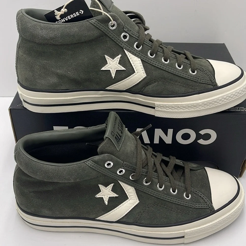 Converse Men's Black High-Top Sneakers A09463C
STAR PLAYER 76 MID CAVE GREEN - Picture 2 of 16